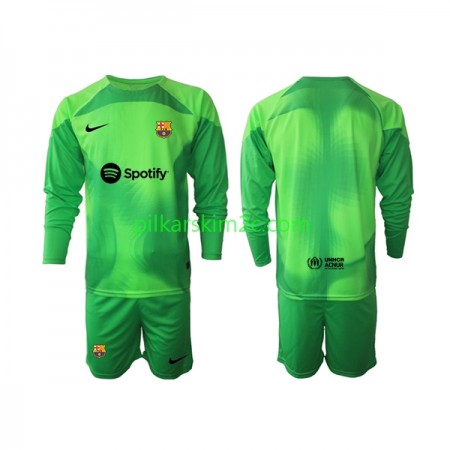 Koszulka FC Barcelona Bramkarskie Dziecięca Główna 2022/23 Koszulki Piłkarskie(L/S)